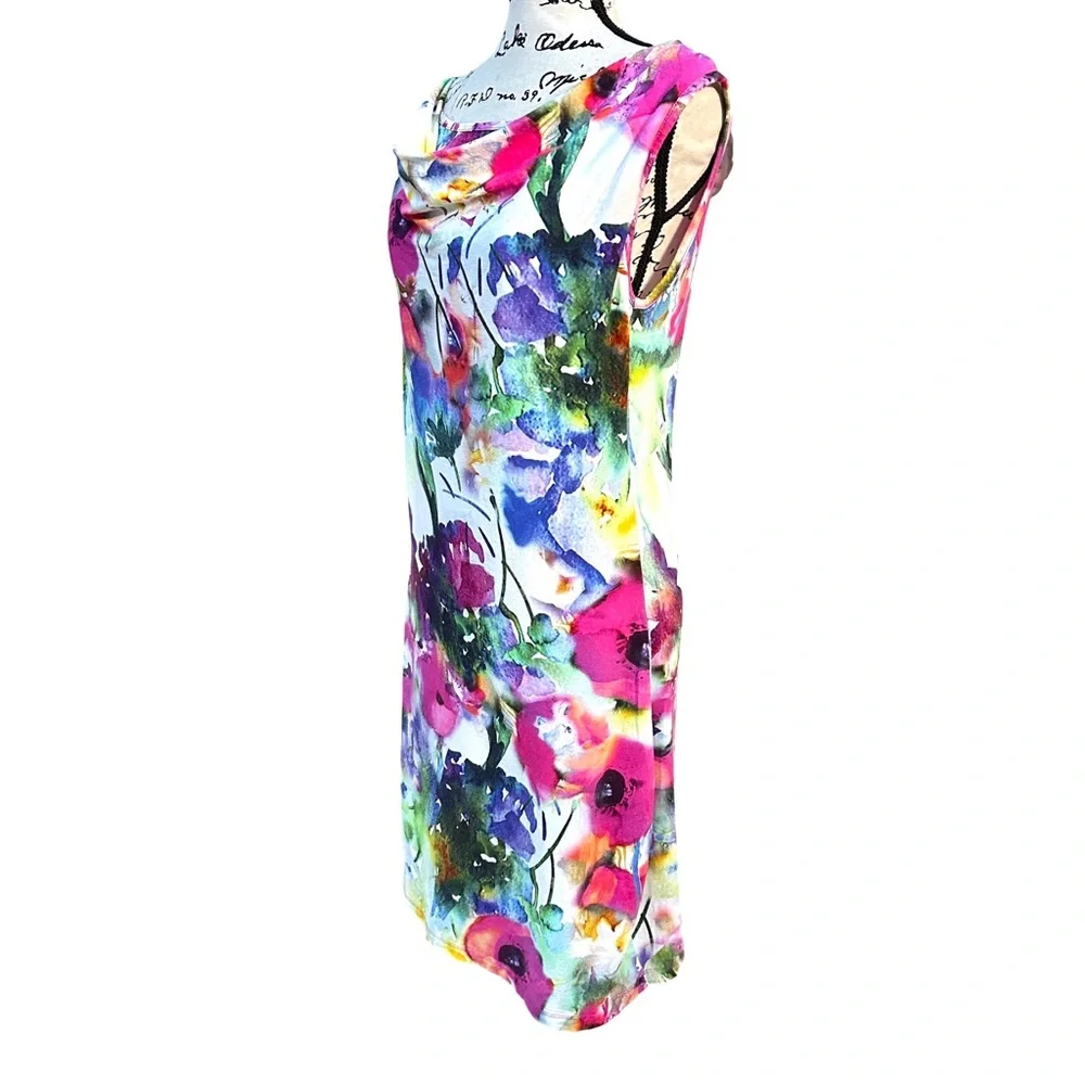 ❗️END OF YEAR SALE Floral Multicolor Sleeveless Dress - Picture 2 of 4